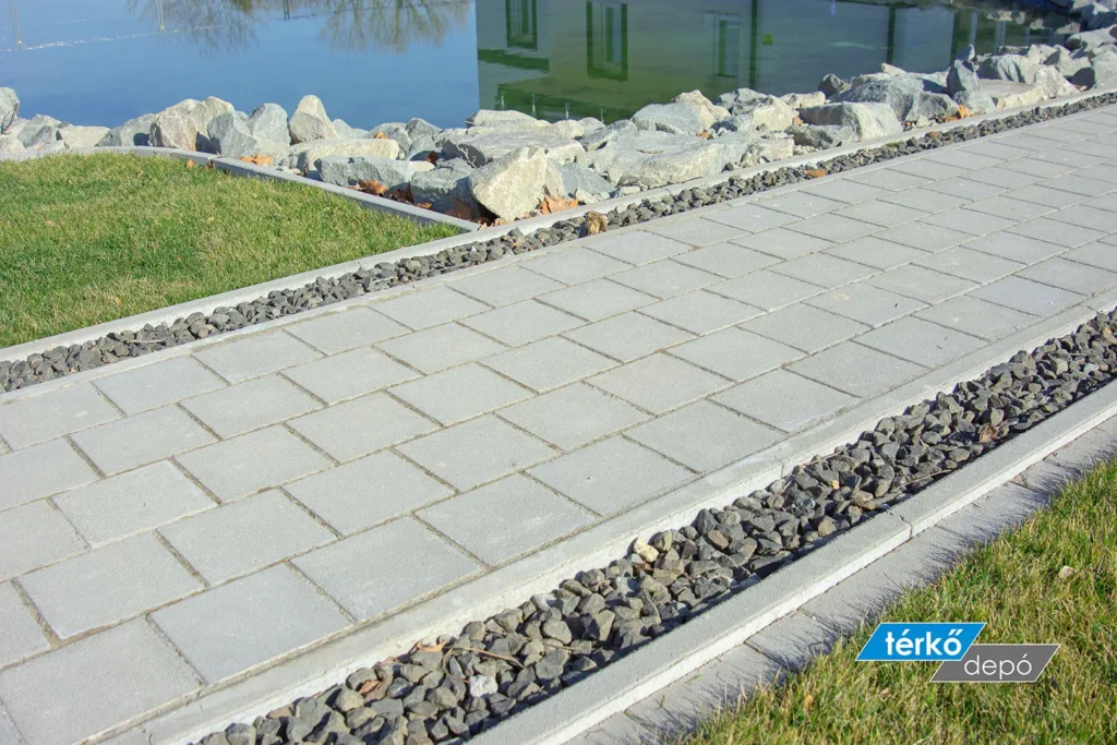Lakópark kerti sétány Vitép Triton térkőből
